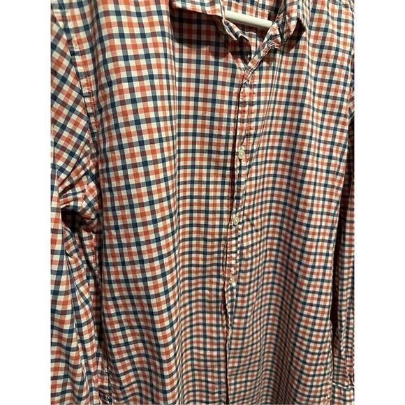 J.CREW Ludlow Fit Men's Button up Shirt Red White Blue Plaid 2ply Cotton Size XL - Picture 3 of 9
